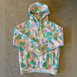 Teddy Fresh Cream Pastel Flowers Pullover Hoodie